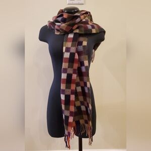 Plaid Scarf with Multicolor Checkered Pattern